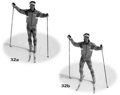 side step ski technique'